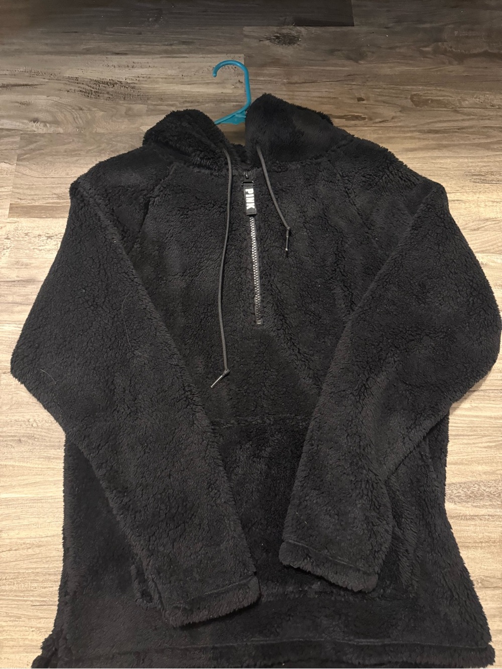PINK Victoria's Secret Black Plush Hoodie